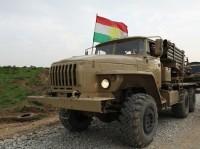 Kurdish fighters celebrate advancing on the Islamic State. AP Photo/Zana Ahmed