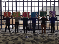 Bill Maher protest (Adelle Nazarian / Breitbart News)