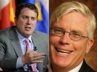 Buzzfeed Editor-In-Chief Ben Smith (L) and Radio host Hugh Hewitt (R)