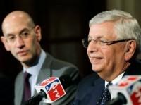 David Stern and Adam Silver Photo by Kathy Willens