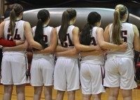 Girls HS Basketball National Anthem Photo by Tom Soranno