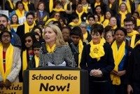 Randan Steinhauser at school choice rally