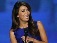 Actress Eva Longoria smiles as she addresses delegates during the final session of the Democratic National Convention in Charlotte, North Carolina September 6, 2012.