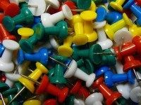 Push pins - cropped (Cary Bass / Wikimedia Commons)