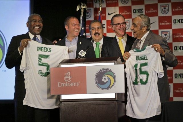 Charles Rangel, Gregory Meeks,  Giovanni Savarese,  Fernando Fiore, Shep Messing