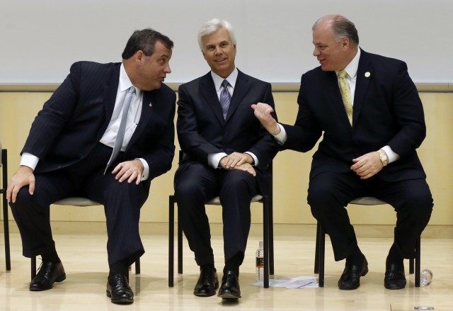 Stephen M. Sweeney, Chris Christie, George E. Norcross III