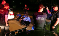 Gang Units making arrests - HSI Video shot