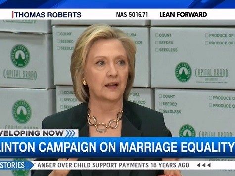 Hillary clinton position gay marriage