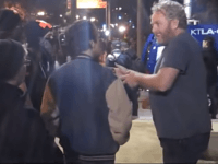 Andrew Breitbart at Occupy LA (Joel Pollak / Breitbart News)