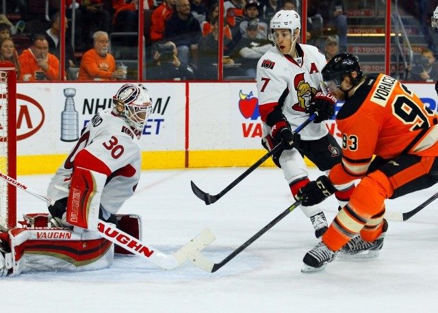 Andrew Hammond, Jakub Voracek, Kyle Turiris