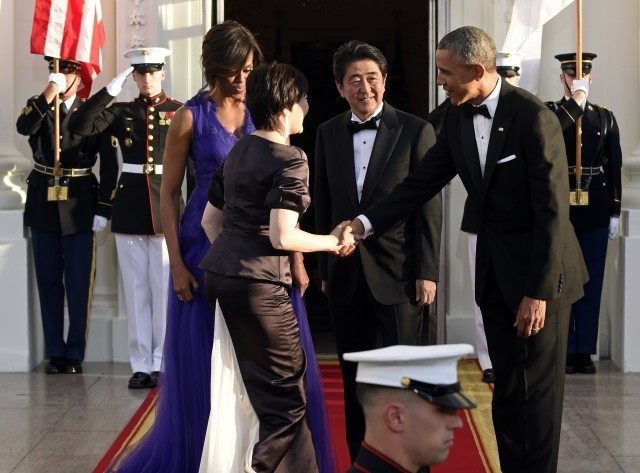 Barack Obama, Michelle Obama, Shinzo Abe, Akie Abe