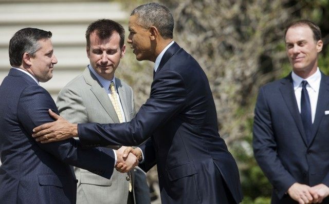 Barack Obama, Tony Stewart, Rodney Childers, Kevin Harvick