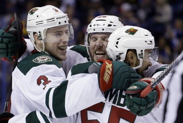 Charlie Coyle, Matt Dumba, Thomas Vanek