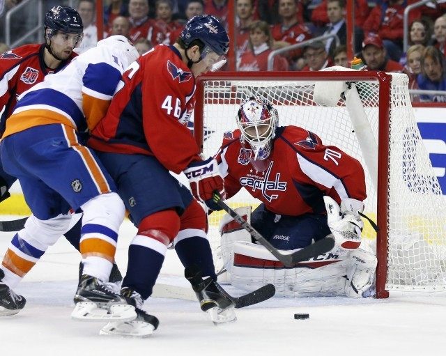 Michael Latta, Matt Martin, Braden Holtby