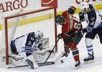 Ondrej Pavelec, Mikael Granlund, Andrew Ladd,