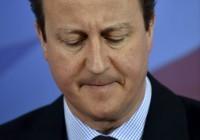 Prime Minister David Cameron listens to Secretary of State William Hague address supporters during an event in Lincoln