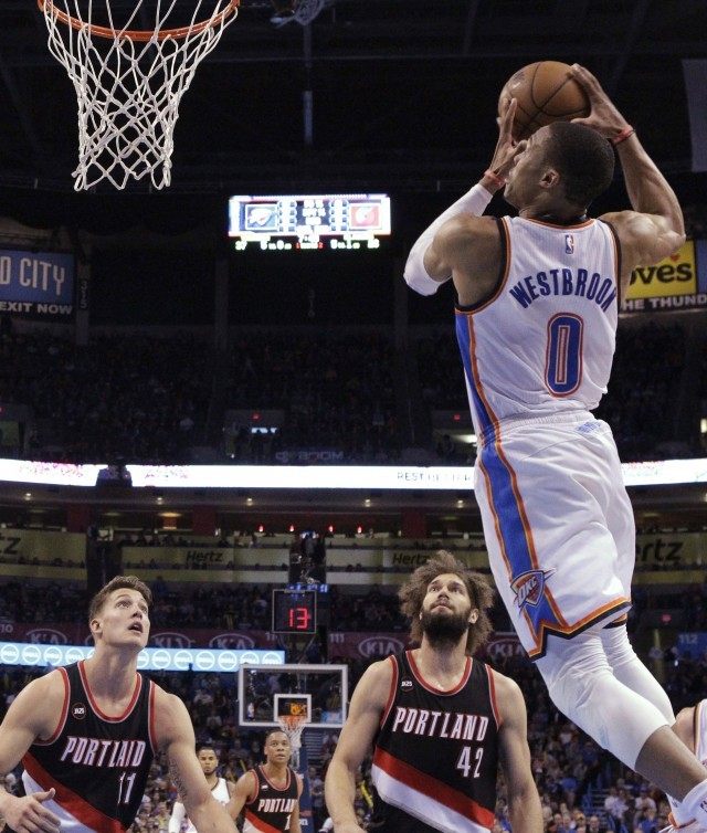 Russell Westbrook, Meyers Leonard, Robin Lopez