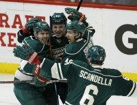 Zach Parise, Mikael Granlund, Jared Spurgeon, Marco Scandella