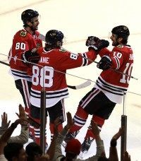 Patrick Kane, Antoine Vermette, Patrick Sharp