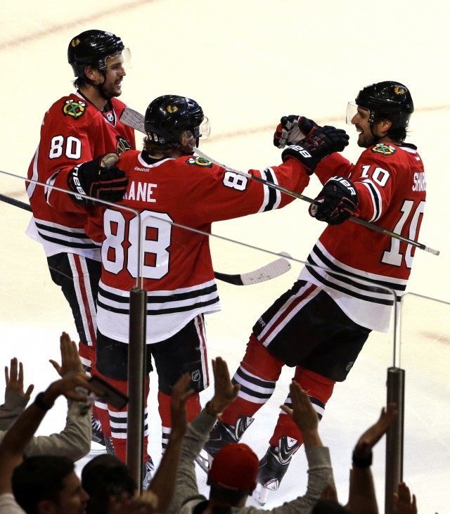 Patrick Kane, Antoine Vermette, Patrick Sharp
