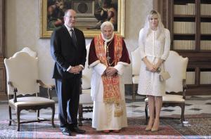 Princess Charlene and Prince Albert II of Monaco have their twin infants baptized