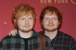 Ed Sheeran meets his wax statue at Madame Tussauds