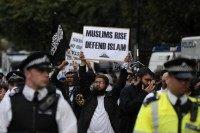 Police escort Islamist demonstrator marc