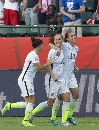 Ali Krieger, Lauren Holiday, Alex Morgan