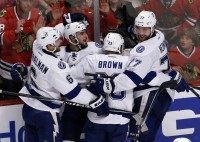 Anton Stralman, Cedric Paquette, J.T. Brown, Victor Hedman