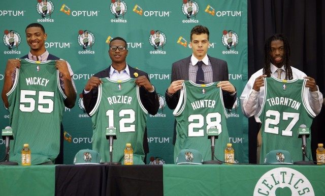 Jordan Mickey, Terry Rozier, R.J. Hunter, Marcus Thornton