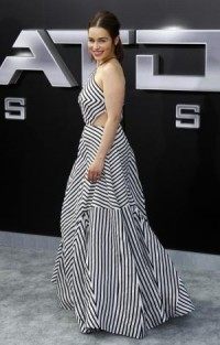 Emilia Clarke breaks hip dancing with Arnold Schwarzeneggar