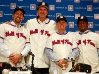 Craig Biggio, Randy Johnson, Pedro Martinez, and John Smoltz Getty