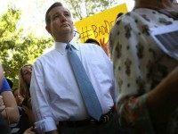 Republican presidential candidate Sen. Ted Cruz (R-TX) waits to speak at a rally in Lafayette Square July 23, 2015 in Washington, DC. The rally, organized by the Concerned Women for America Legislative Action Committee, was held to protest the recent nuclear deal reached between the United States and Iran but was interrupted by protesters from Code Pink who support the deal.