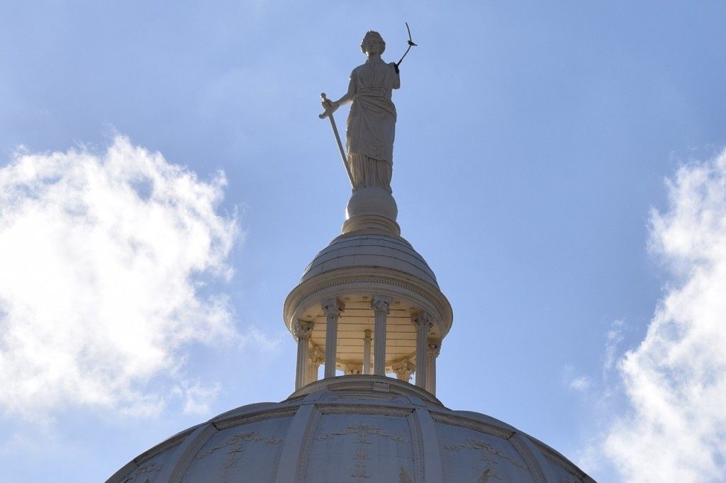"Scales of Justice" Missing from the top of the Waco, McClennan County Courthouse. (Photo: Breitbart Texas/Bob Price