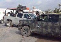 Scene where cartel gunmen fired at the Mexican military and struck an 8-year-old boy in the head.