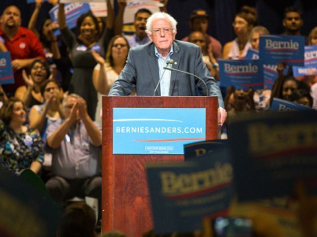 U.S. Sen. Bernie Sanders (I-VT) speaks to the crowd at the Phoenix Convention Center July 18, 2015 in Phoenix, Arizona. The Democratic presidential candidate spoke on his central issues of income inequality, job creation, controlling climate change, quality affordable education and getting big money out of politics, to more than 11,000 people attending.