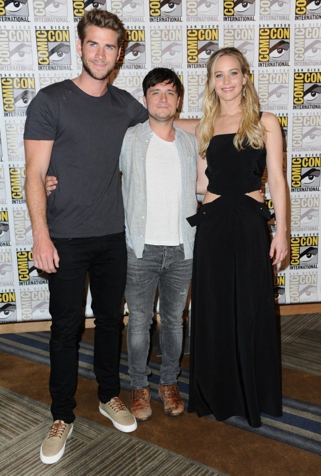 Liam Hemsworth, Josh Hutcherson, Jennifer Lawrence
