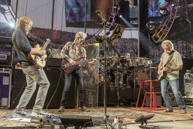 Trey Anastasio, from left, Phil Lesh, Mickey Hart, Bob Weir