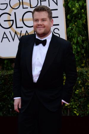 James Corden persuades Kristin Chenoweth to come out for interview with song