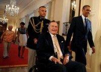 Former President George H.W. Bush released from hosital following spine injury
