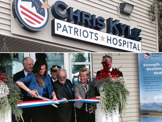 Chris Kyle Hospital Ribbon Cuttng - Sarah Palin FB Page