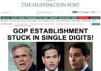 Huffington Post GOP Estab Single Digits