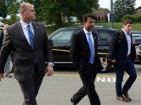 Republican presidential candidate, Louisiana Gov. Bobby Jindal attends the Voters First Presidential Forum at Saint Anselm College August 3, 2015 in Manchester, New Hampshire. The forum was organized by the New Hampshire Union Leader newspaper and C-SPAN in response to the Fox News debate later this week that will limit the candidates to the top 10 Republicans based on nationwide polls.