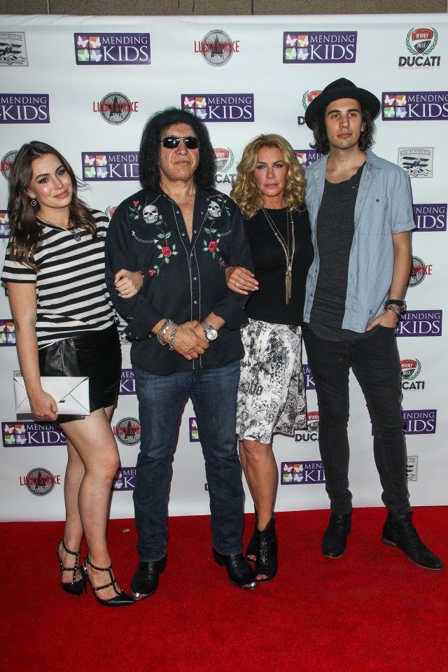 Gene Simmons, Shannon Tweed-Simmons, Sophie Simmons, Nick Simmons
