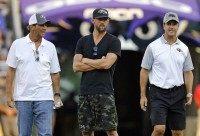 John Harbaugh, Michael Phelps, Steve Bisciotti