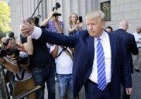 Republican frontrunner Donald Trump reports for jury duty in Manhattan