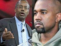 Ben Carson (L) and Kanye West AP