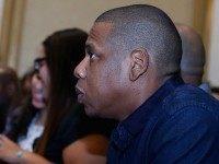 ay-Z attends Miguel Cotto Vs Canelo Alvarez Press Conference at Wyndham New Yorker Hotel on August 26, 2015 in New York City. (Photo by