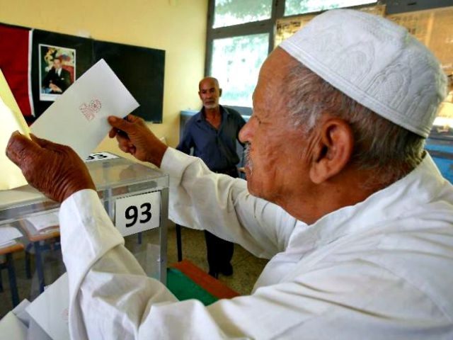 Morocon Man Casts Ballot AP PhotoAbdeljalil Bounhar