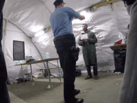 Serbia refugee camp video